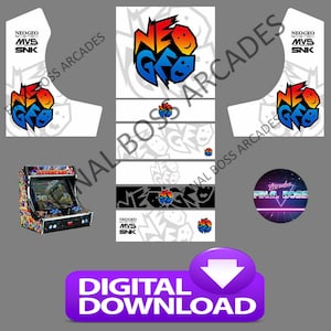 Bartop Arcade cabinet artwork graphics - NeoGeo White theme