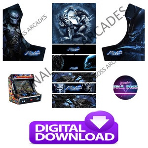 Bartop Arcade cabinet artwork graphics - Alien vs Predator AVP theme
