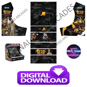 Bartop Arcade cabinet artwork graphics - Metal Slug theme