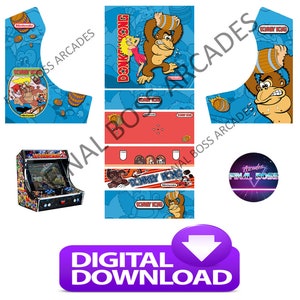 Graphiques d'illustrations d'armoires Bartop Arcade - Thème Donkey Kong DK
