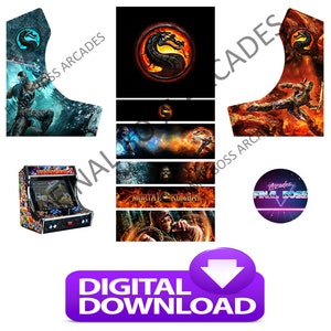 Bartop Arcade cabinet artwork graphics - Mortal Kombat theme