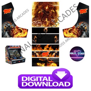 Bartop Arcade cabinet artwork graphics - Ghost Rider theme