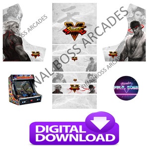 Bartop Arcade cabinet artwork graphics - Street Fighter V theme