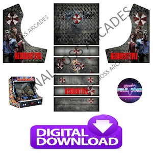 Bartop Arcade cabinet artwork graphics - Resident Evil theme