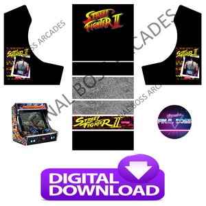Bartop Arcade cabinet artwork graphics - Street Fighter II theme