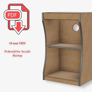 Pedestal for Bartop Arcade - pdf plans - 18mm MDF