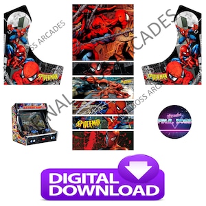 Bartop Arcade cabinet artwork graphics - Spider Man theme