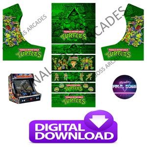 Bartop Arcade cabinet artwork graphics - Teenage Mutant Ninja Turtles TMNT theme