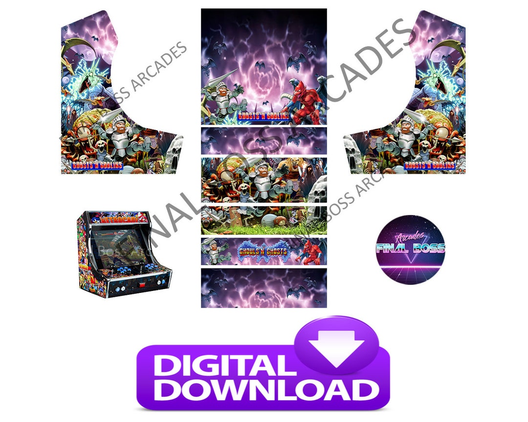 Bartop Arcade Cabinet Artwork Graphics - Ghosts N Goblins Theme - Etsy