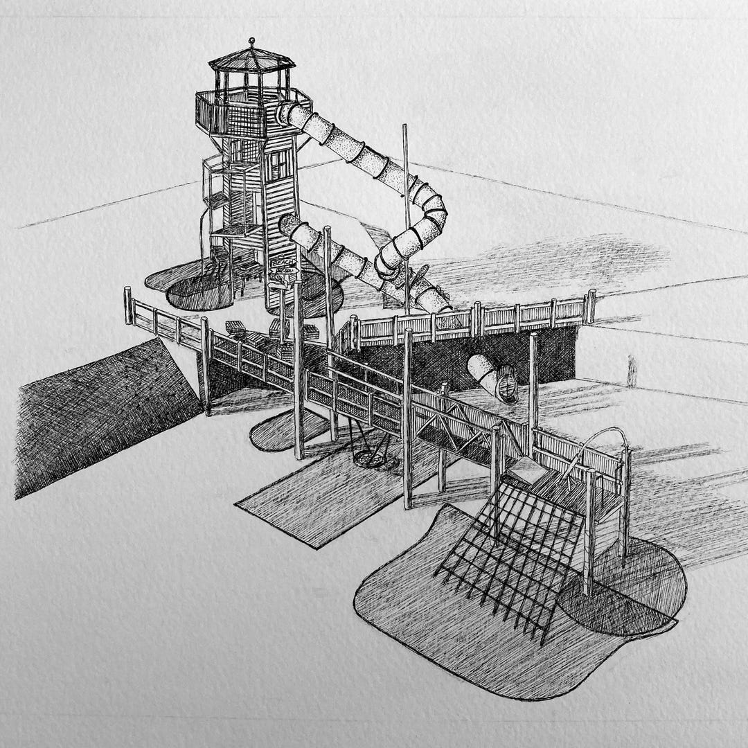 Custom Pen and Ink Landscape Cityscape Architecture Still Life Hand ...