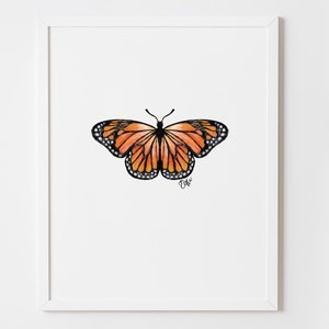 Monarch Butterfly Art Print | Butterfly Artwork | Nature Wall Decor | Insect Wall Art | Gift for Butterfly Lovers | Spring Art