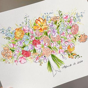 Custom Watercolor Painting From Photo | Personalized Gift for Wedding, Anniversary, Shower, Birthday, Grads | Hand Painted Original Artwork