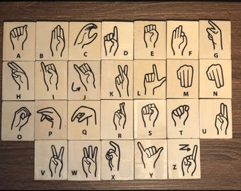 ASL Wooden Alphabet
