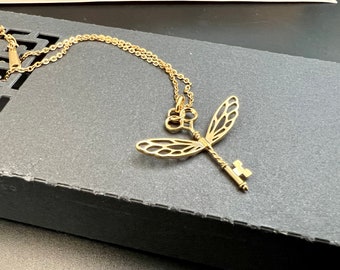 Flying Key 18K Gold Plated Necklace