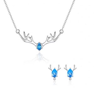 Deer Necklace/earrings 18K Gold Plated