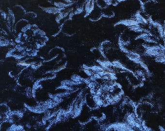 Mantel de brocado azul vintage