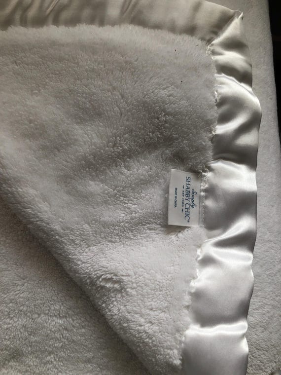 Simply Shabby Chic Twin Fleece White Blanket Etsy Canada