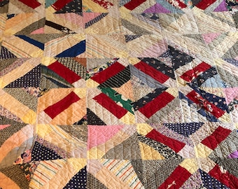 Edredón de algodón estilo granja primitivo (180 x 215 cm)