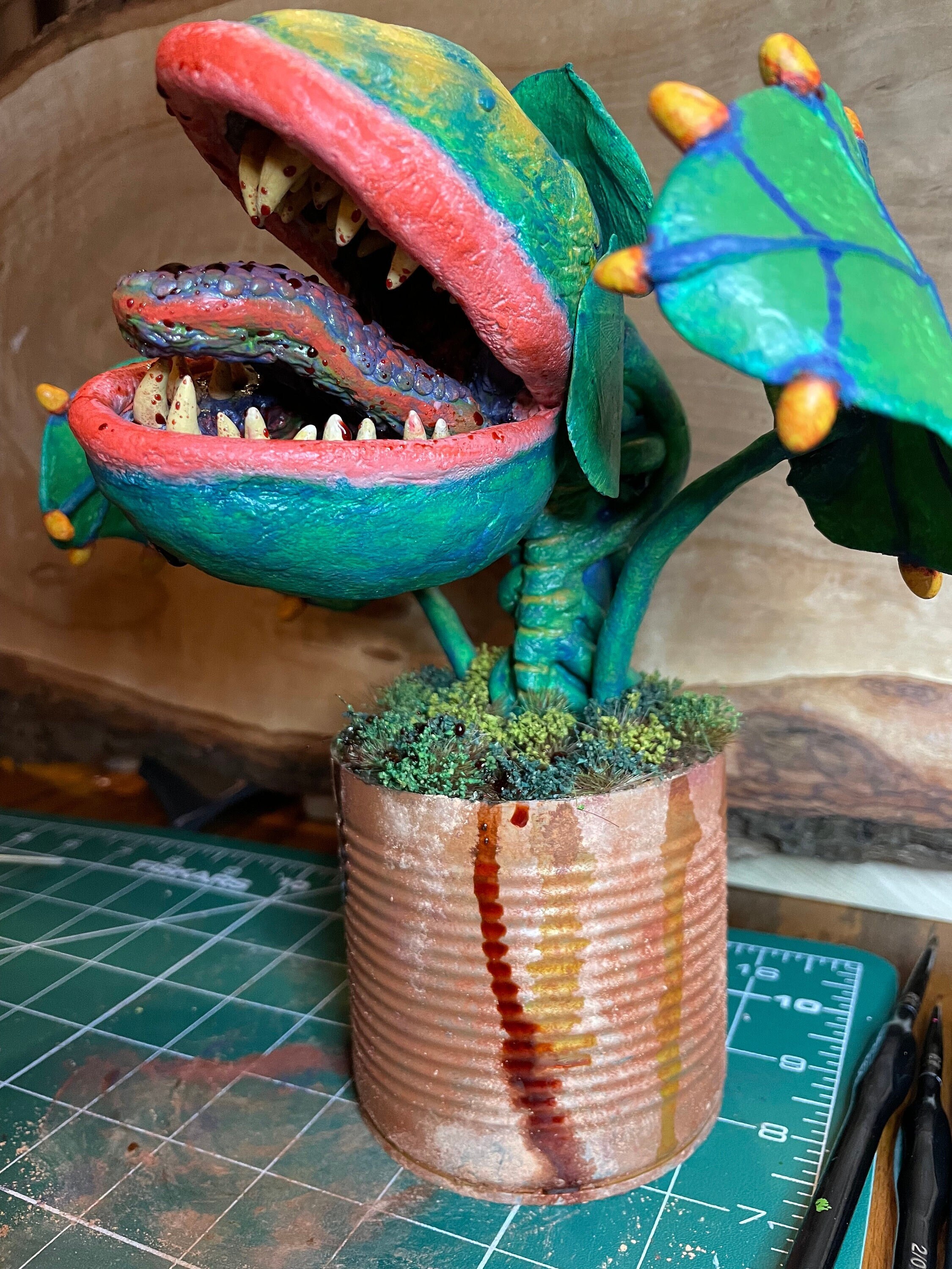 I made an Audrey2 from Little shop of Horrors using styrofoam eggs
