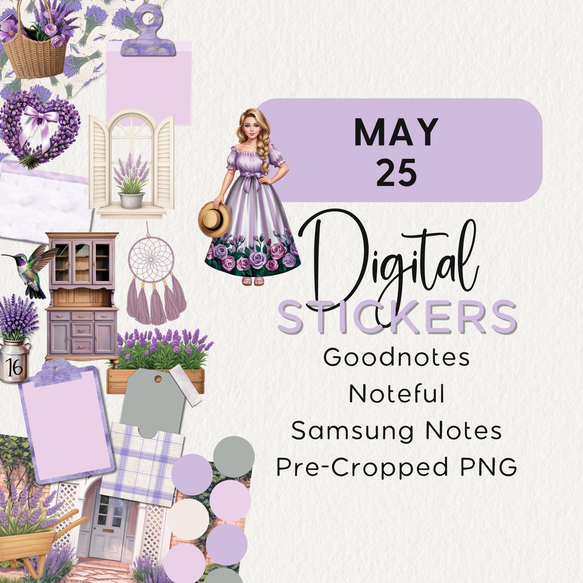 May DIGITAL PLANNER STICKERS, Goodnotes Noteful Samsung Notes Png ...