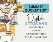 Summer Bucket List Digital Stickers Noteful Goodnotes Samsung Notes Png Modern Seasonal Outdoor Vacation Activity Zoo Aquarium Concert 2025