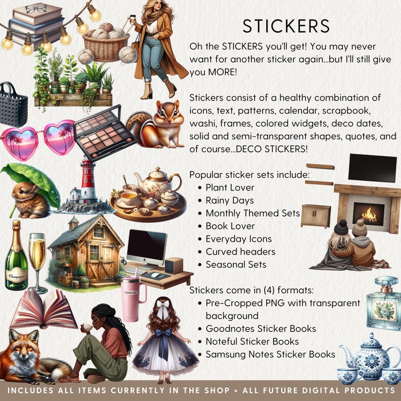 Digital Planner 2026 Stickers Customizable Whole Shop Bundle image 5