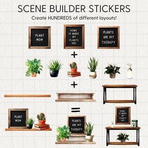 PLANTS Digital Planner Stickers Goodnotes Noteful Samsung Notes Png Realistic Digital Planner Clipart, Plant Lover, Scene Builder Stickers image 4