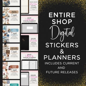Digital Stickers Planner Bundle Goodnotes Noteful Samsung Notes 2025 Whole Shop Lifetime All Access Pass Seasonal Functional Png 2026
