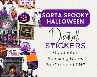 HALLOWEEN DIGITAL STICKERS, Goodnotes Noteful Samsung Notes Png Coquette Glam Realistic Modern Digital Planner Clipart, Seasonal, Pink, 2024