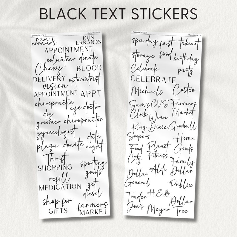ERRANDS Digital Planner Stickers Vol 2, Goodnotes Noteful Samsung Notes ...