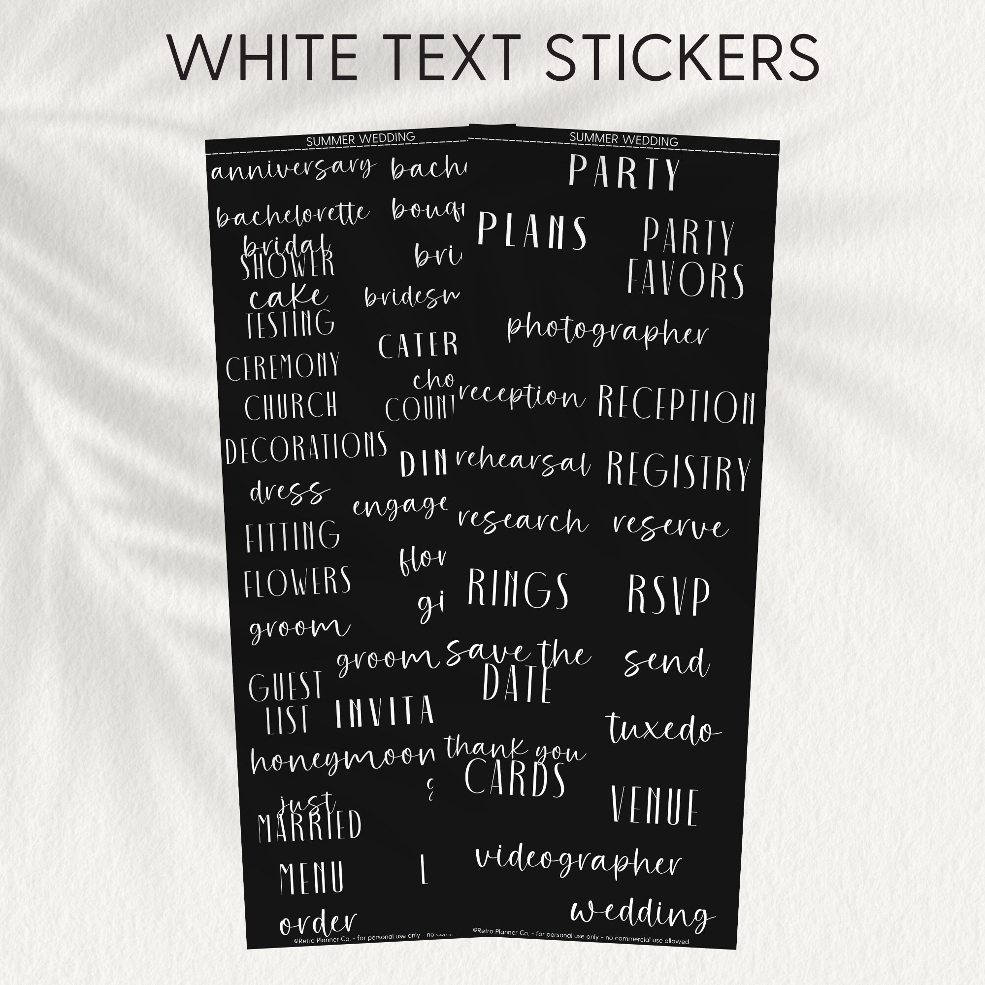 SUMMER WEDDING DIGITAL Stickers Goodnotes Noteful Samsung Notes Png ...