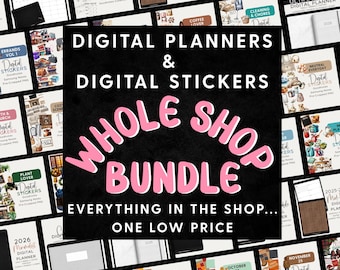 Digital Planner Stickers 2026 Whole Shop Bundle Goodnotes Noteful Android Beginner All in One