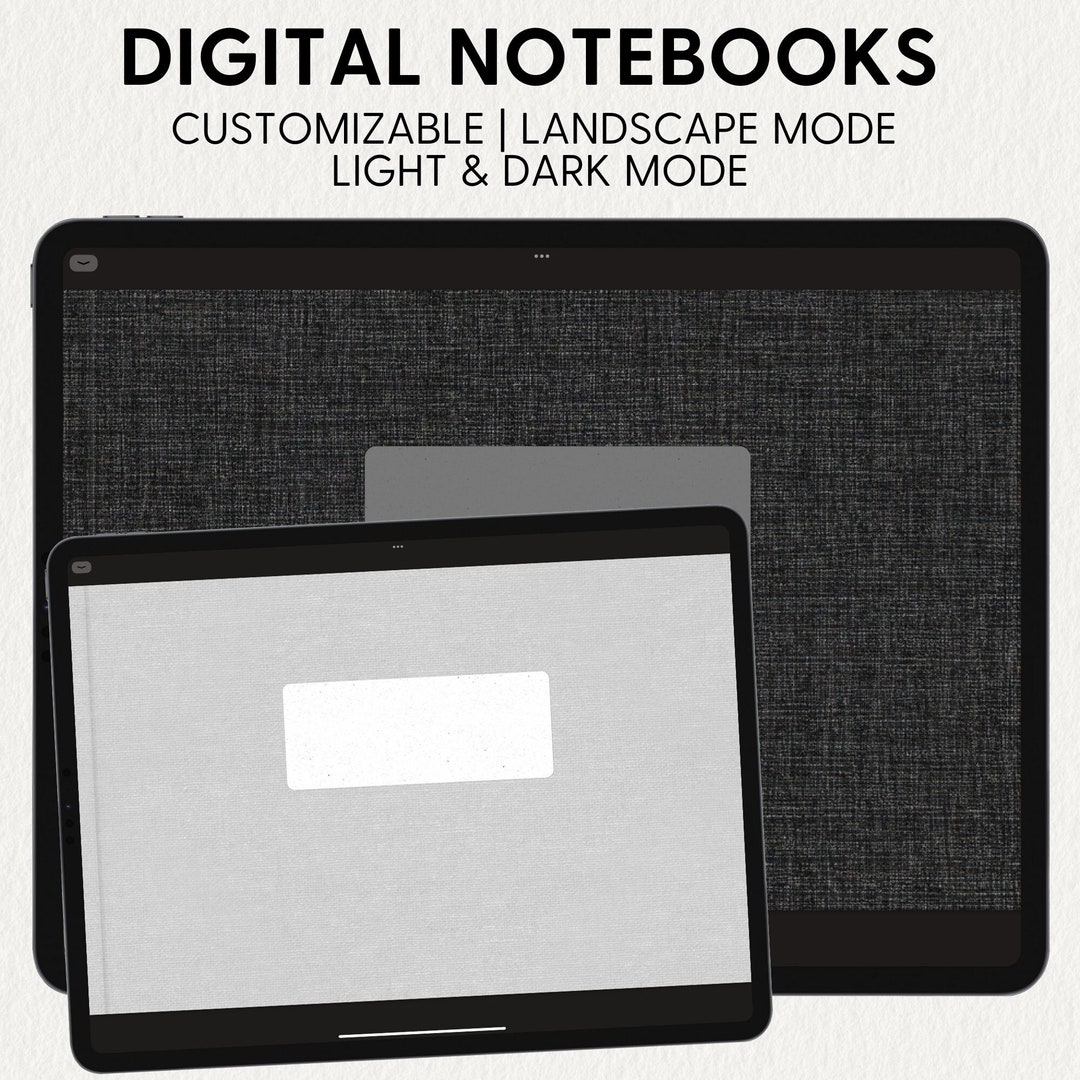 Good Notes Landscape Notebook LANDSCAPE GOODNOTES NOTEBOOK, Customizable, Light Mode, Dark Mode ...