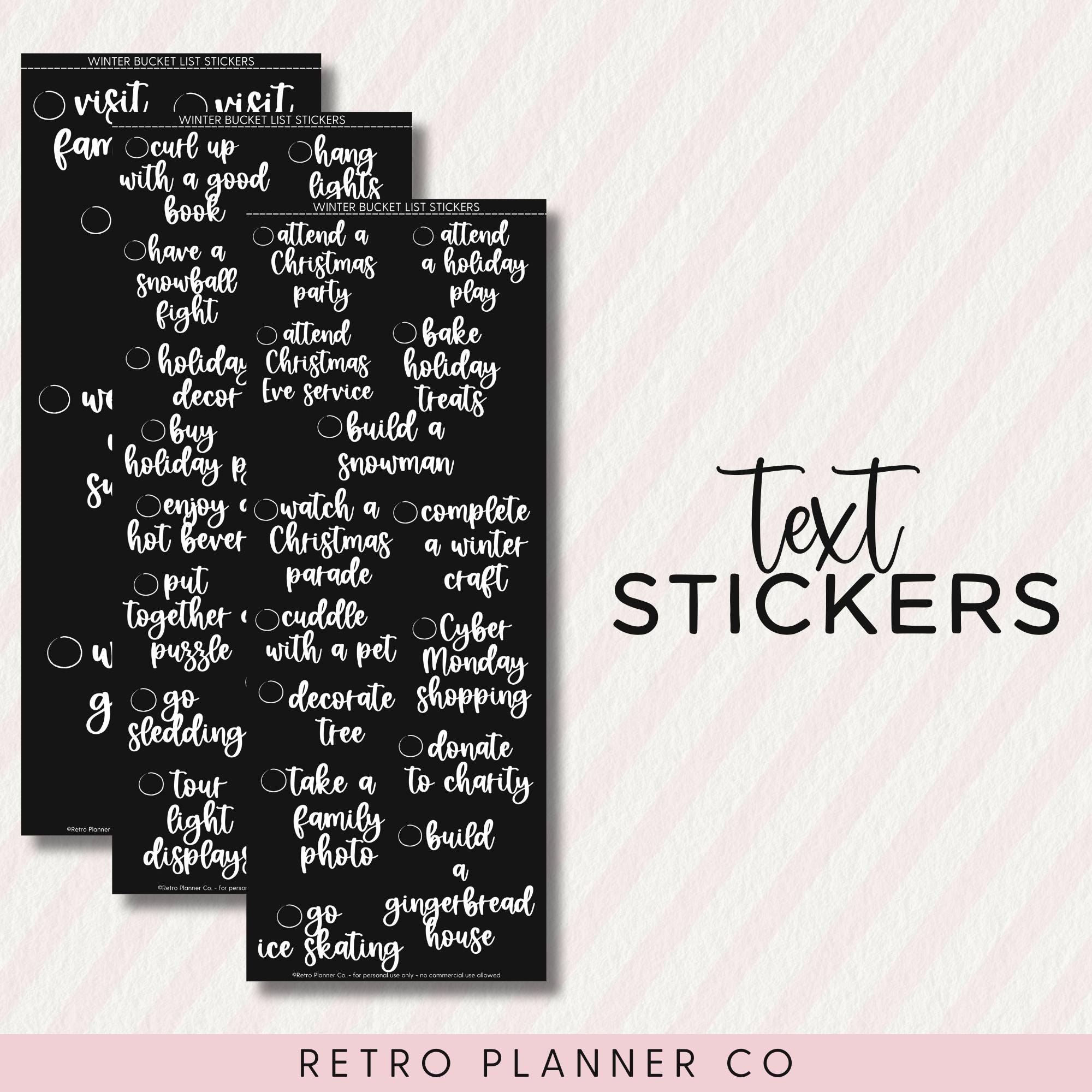 WINTER BUCKET LIST Digital Planner Stickers Goodnotes Noteful Samsung ...