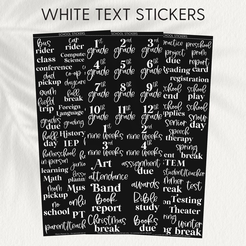 SCHOOL DIGITAL STICKERS, Goodnotes Noteful Samsung Notes Png Realistic ...