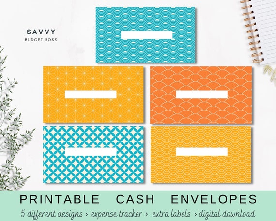 cash envelope budget system Printable Cash Envelope Templates Set with Editable Labels and Transaction Inserts