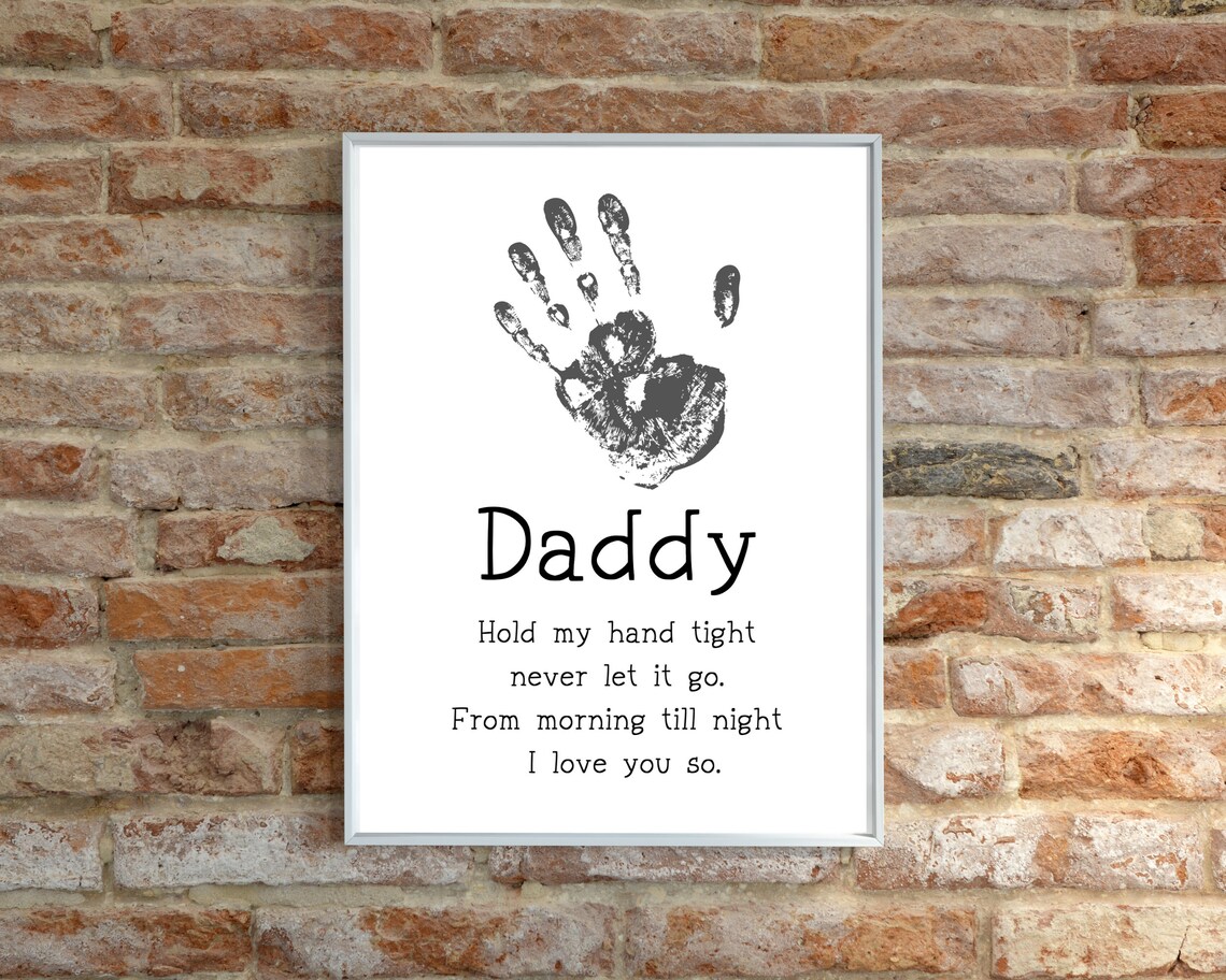 Daddy Poem Handprint Art Printable Gift for Father's Day Etsy Canada