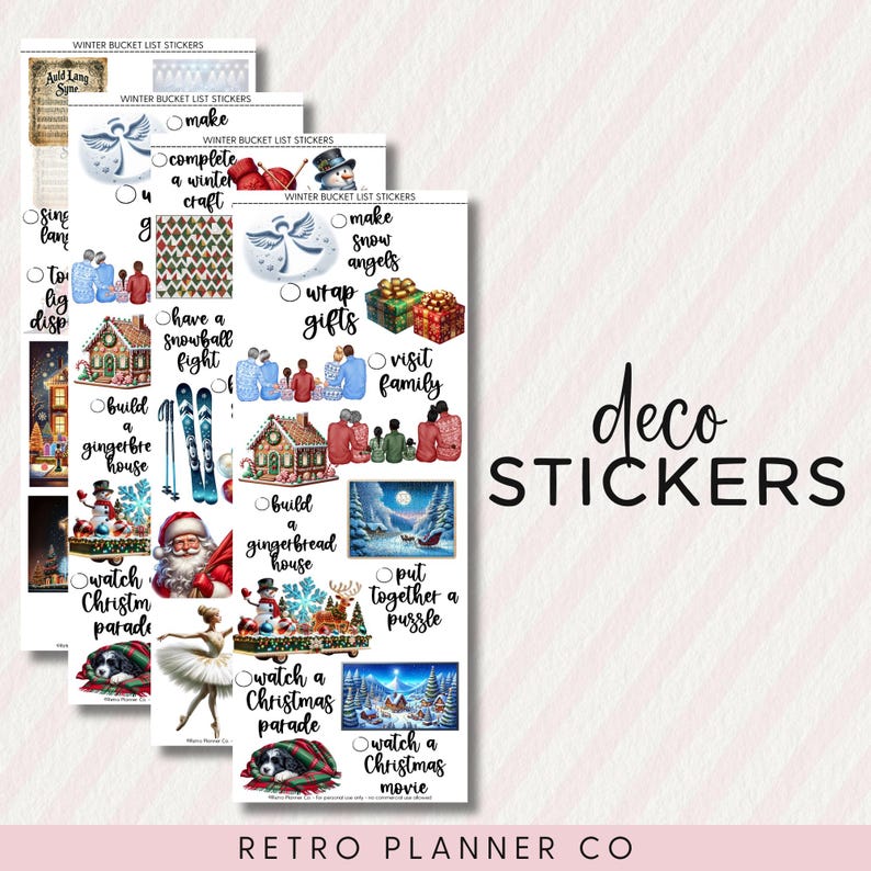 WINTER BUCKET LIST Digital Planner Stickers Goodnotes Noteful Samsung ...
