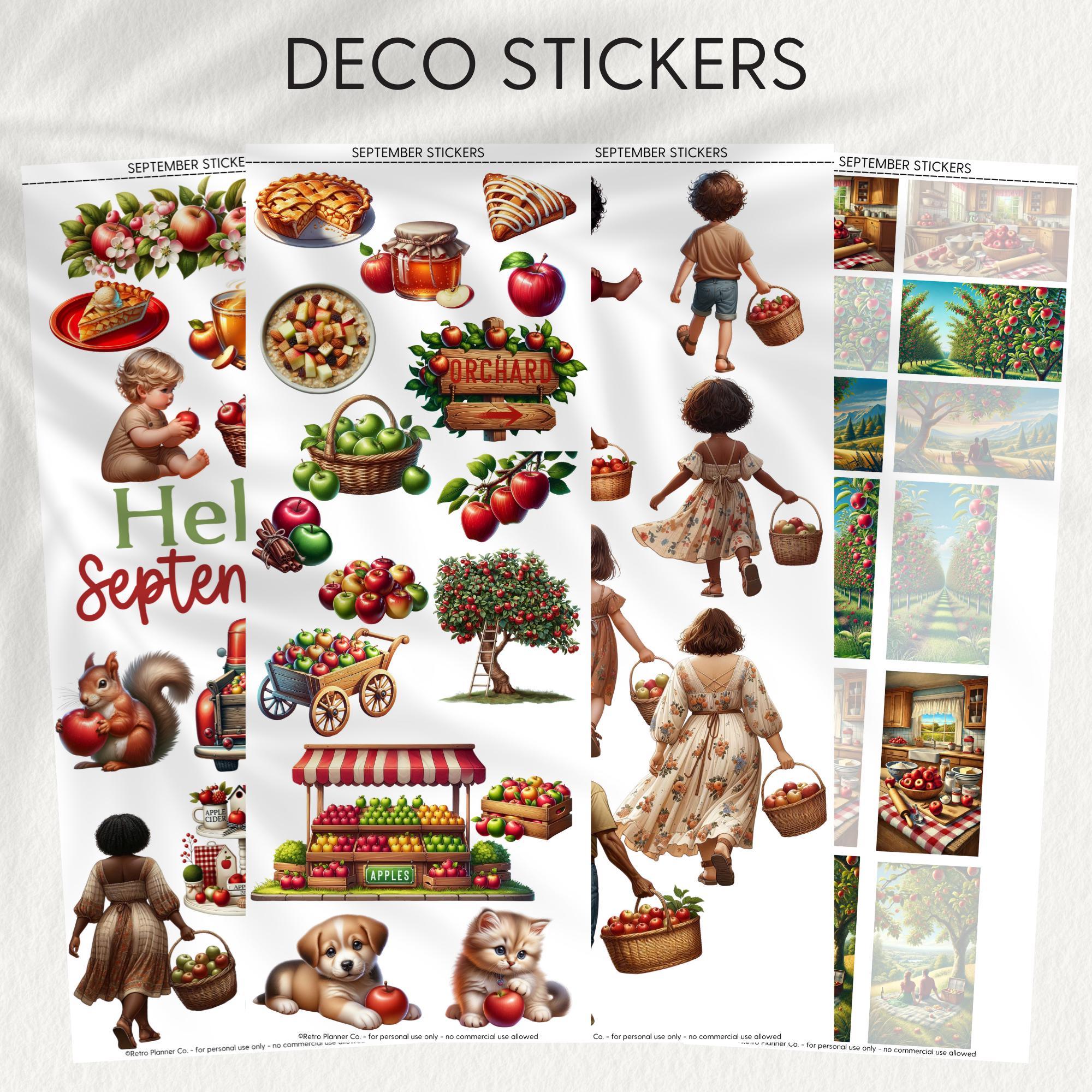 SEPTEMBER DIGITAL STICKERS Noteful Goodnotes Sticker Book Samsung Notes ...