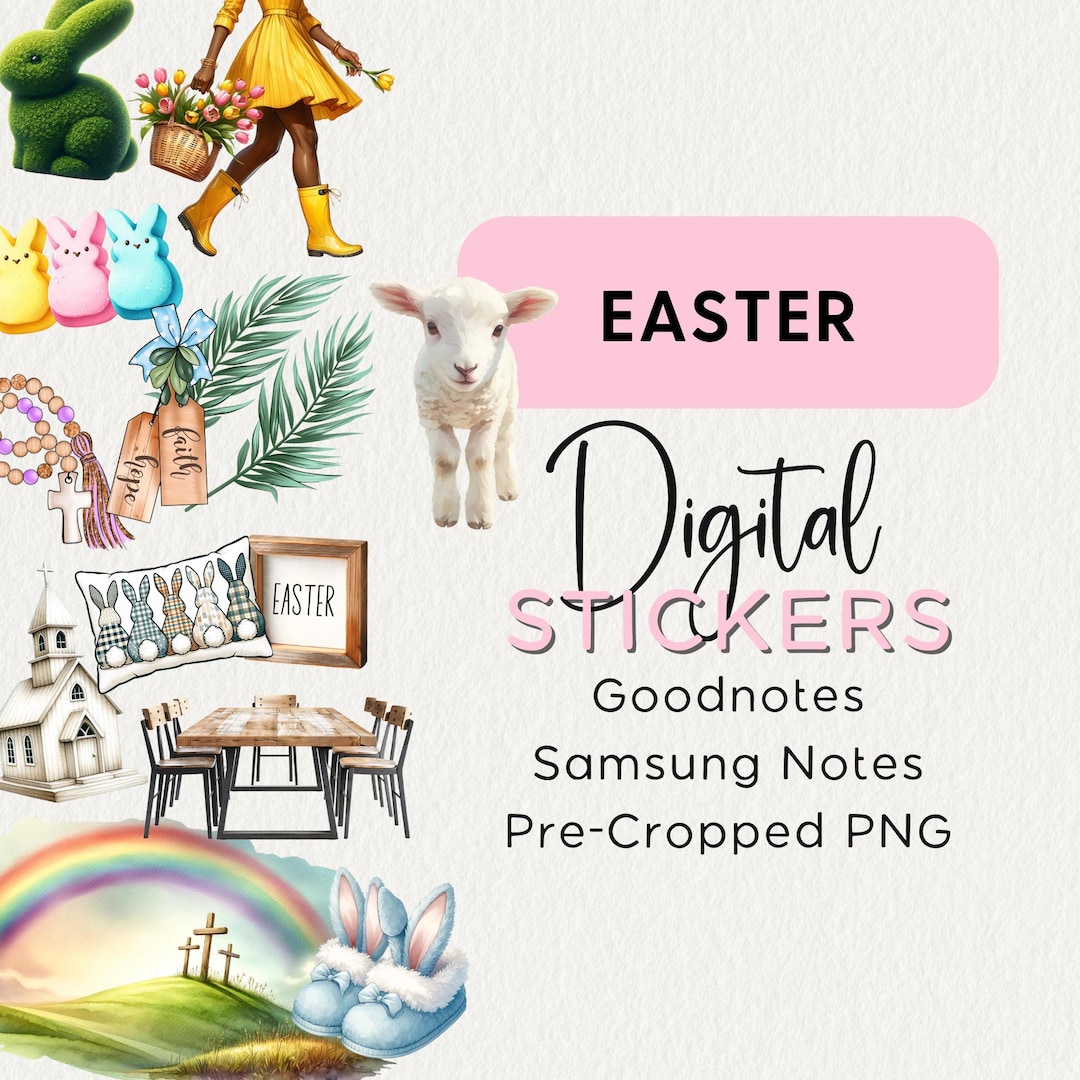 EASTER Digital Planner Stickers Christian Goodnotes Noteful Samsung ...