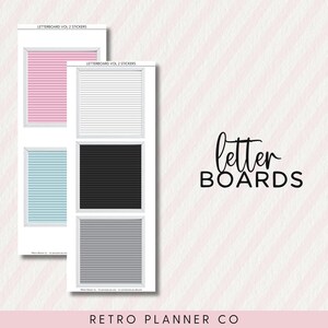 LETTER BOARD Digital STICKERS, Vol 2, Goodnotes, Samsung Notes, Png ...