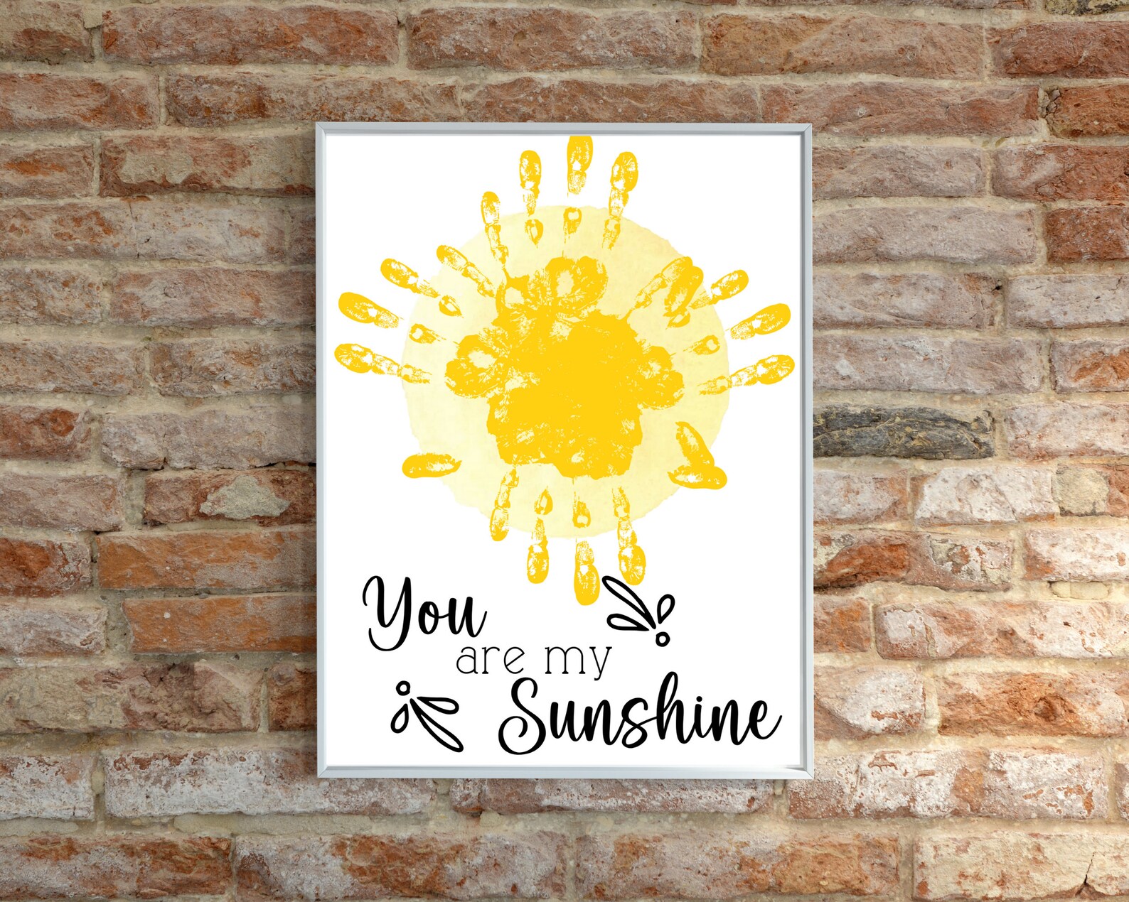 You Are My Sunshine Handprint Art Craft Printable Wall Art Etsy