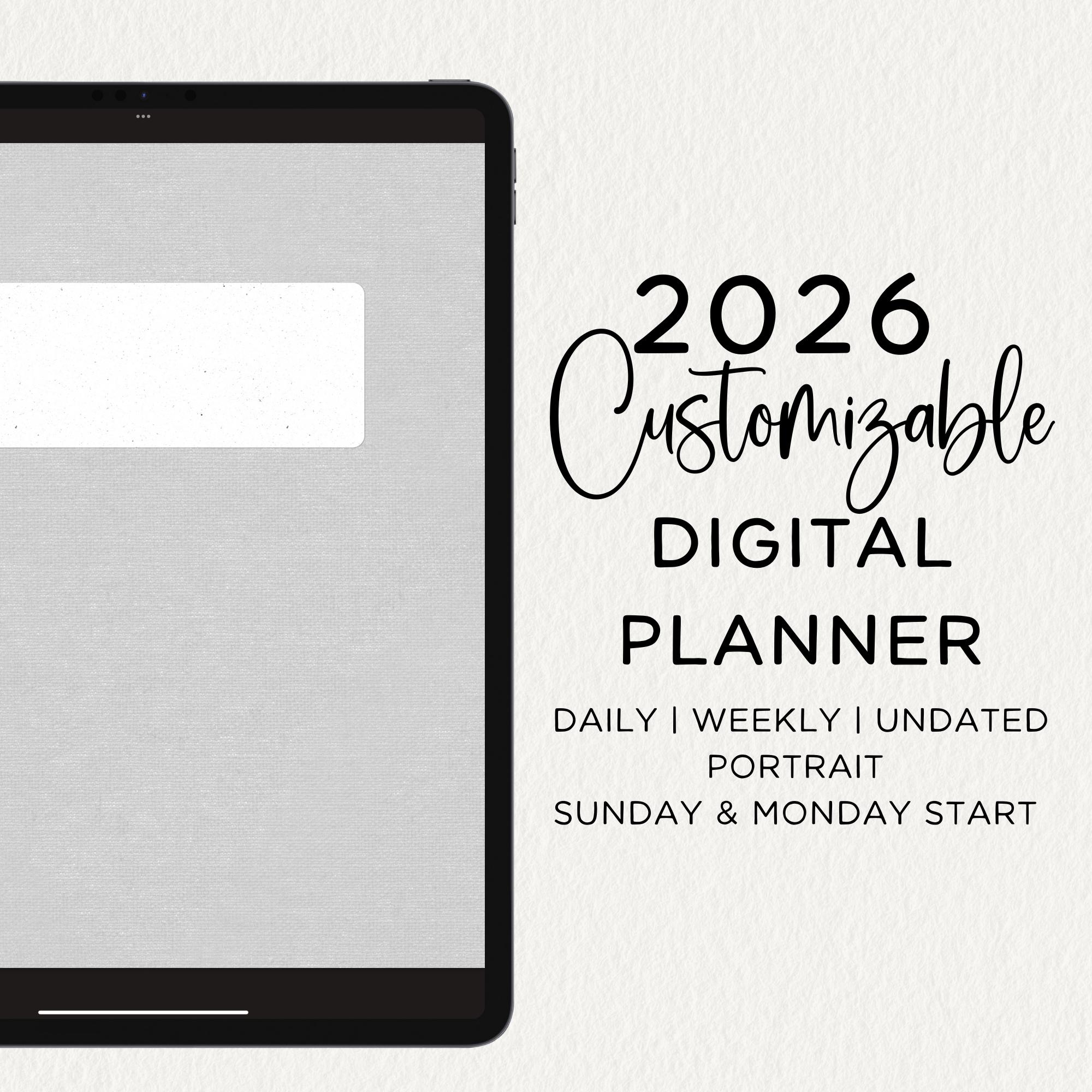 CUSTOMIZABLE DIGITAL PLANNER Noteful Portrait Undated Goodnotes ...
