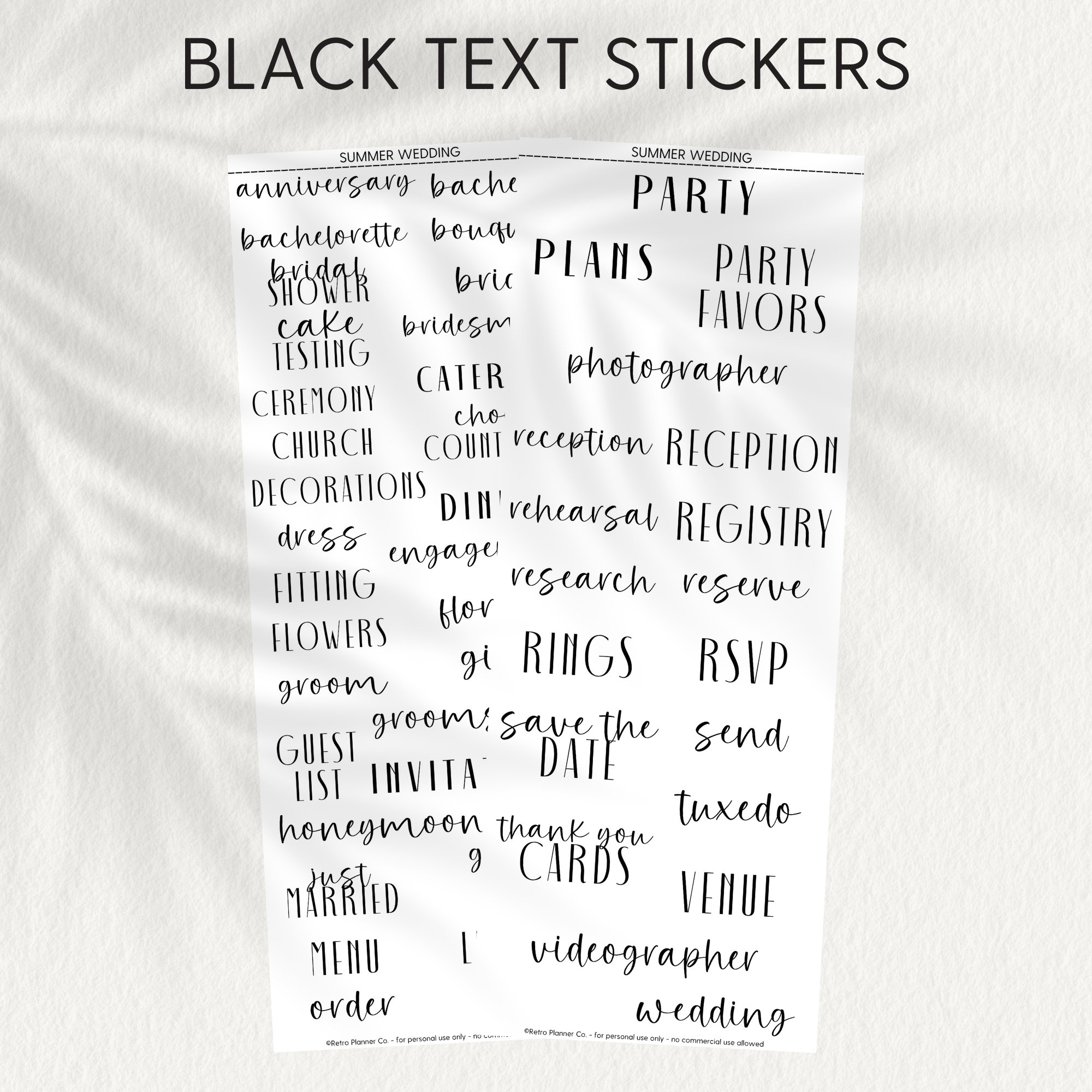 SUMMER WEDDING DIGITAL Stickers Goodnotes Noteful Samsung Notes Png ...