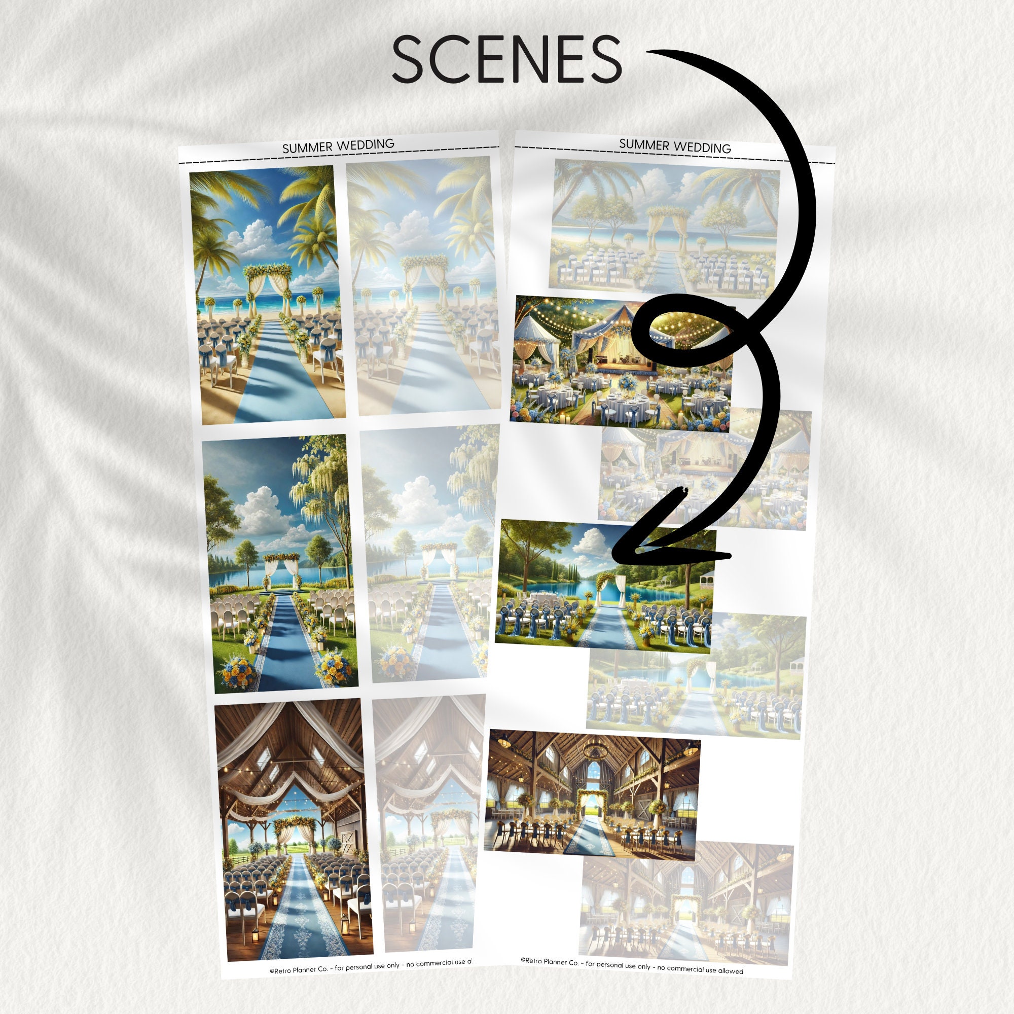SUMMER WEDDING DIGITAL Stickers Goodnotes Noteful Samsung Notes Png ...