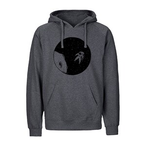 Kapuzenpulli / Hoodie Herren / Unisex / Motiv: Astronaut / Fairtrade / 100% BioBW / nachhaltige Produktion Bild 7