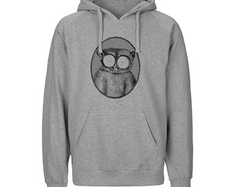 Kapuzenpulli / Hoodie Herren / Unisex / Motiv: Maki / Fairtrade / 100% BioBW / nachhaltige Produktion