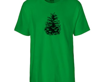 Herren T-Shirt | Motiv "Kiefernzapfen" | FairTrade | 100% Bio-BW und aus nachhaltiger Produktion