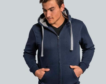 Zip-Kapuzenpullover / Zip-Hoodie Herren BioBW