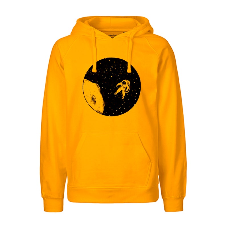 Kapuzenpulli / Hoodie Herren / Unisex / Motiv: Astronaut / Fairtrade / 100% BioBW / nachhaltige Produktion Bild 1